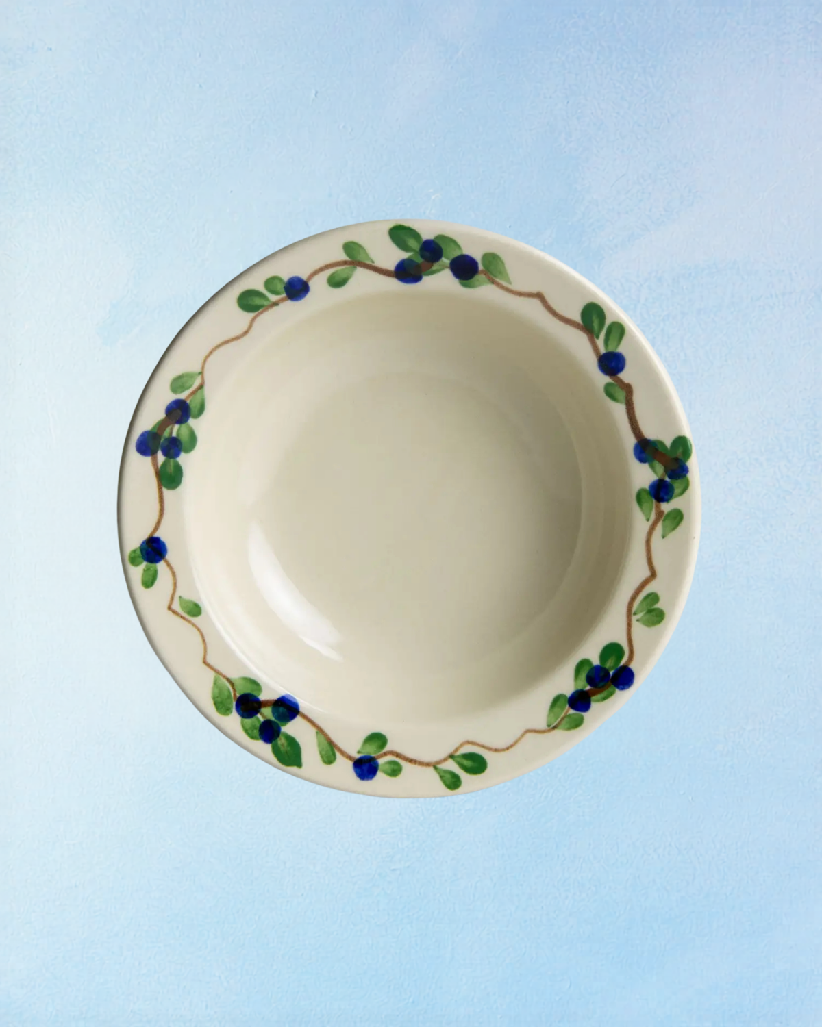 stoneware - blueberry soup bowl