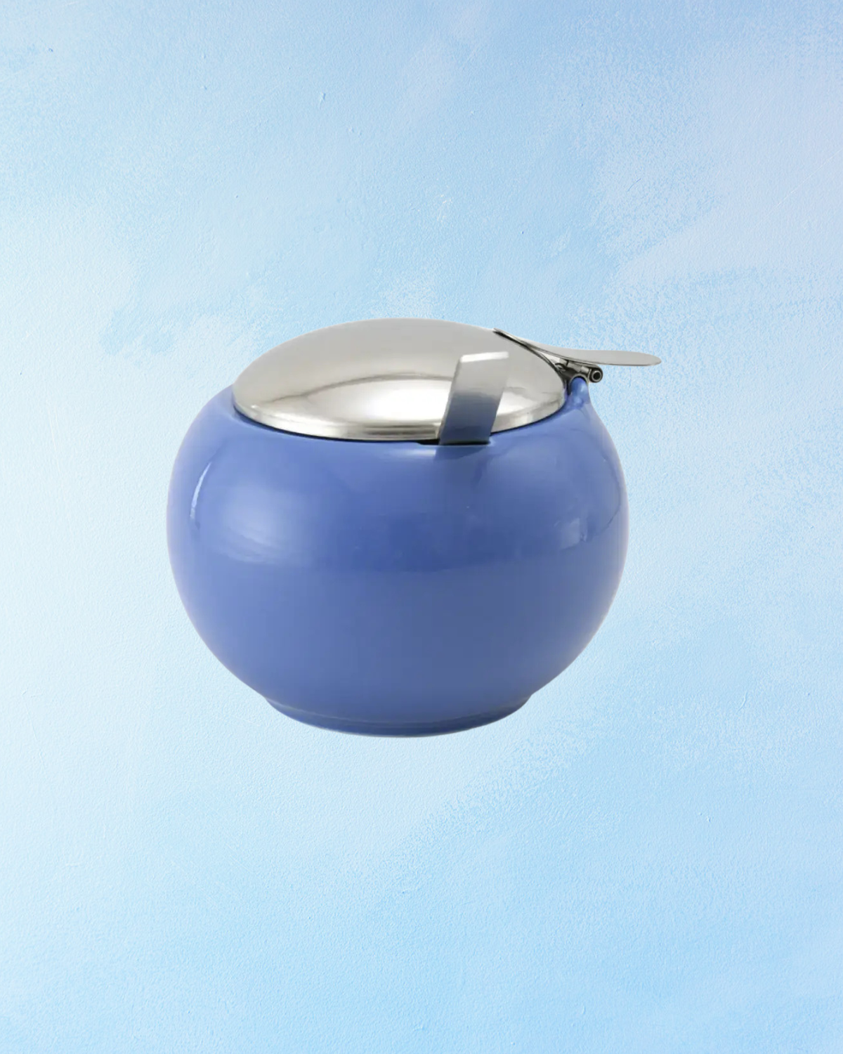 round sugar jar - blueberry