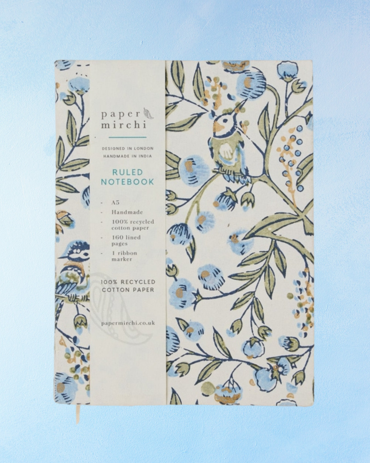 notebook - blue songbird