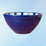 ceramic - salad bowl: painted blue