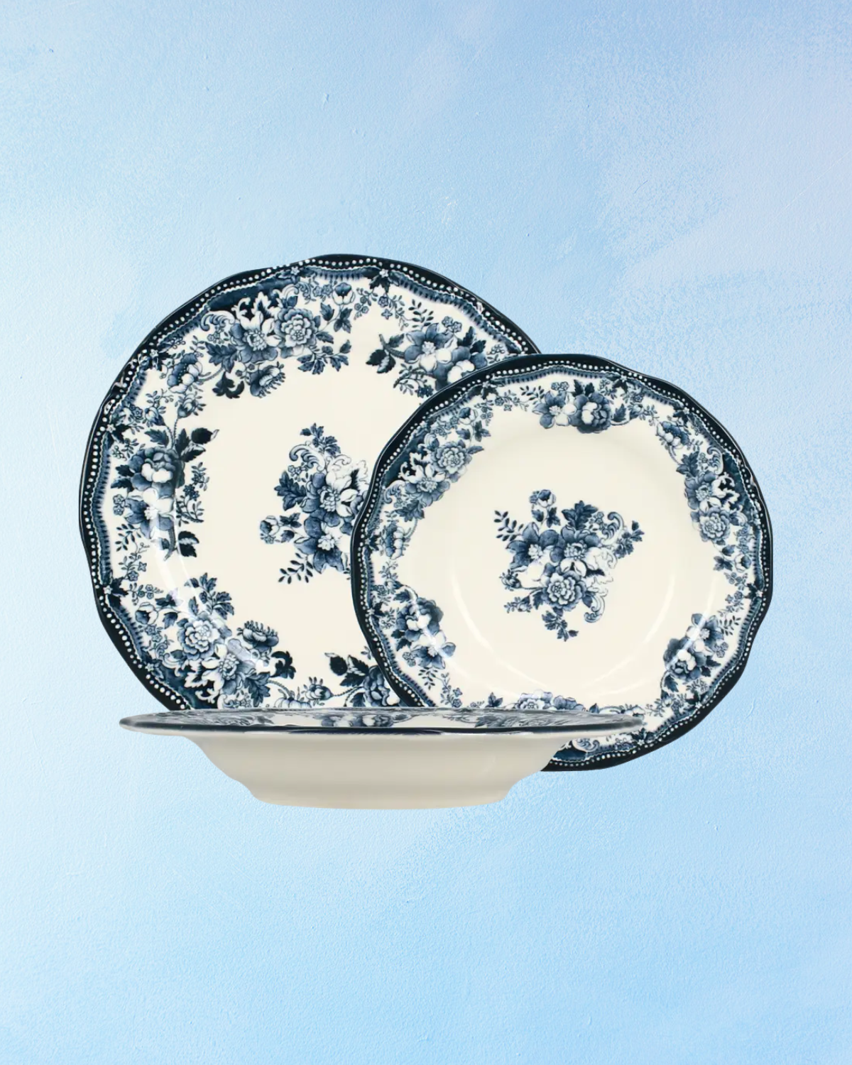 dinnerware - blue faustine - dessert plate