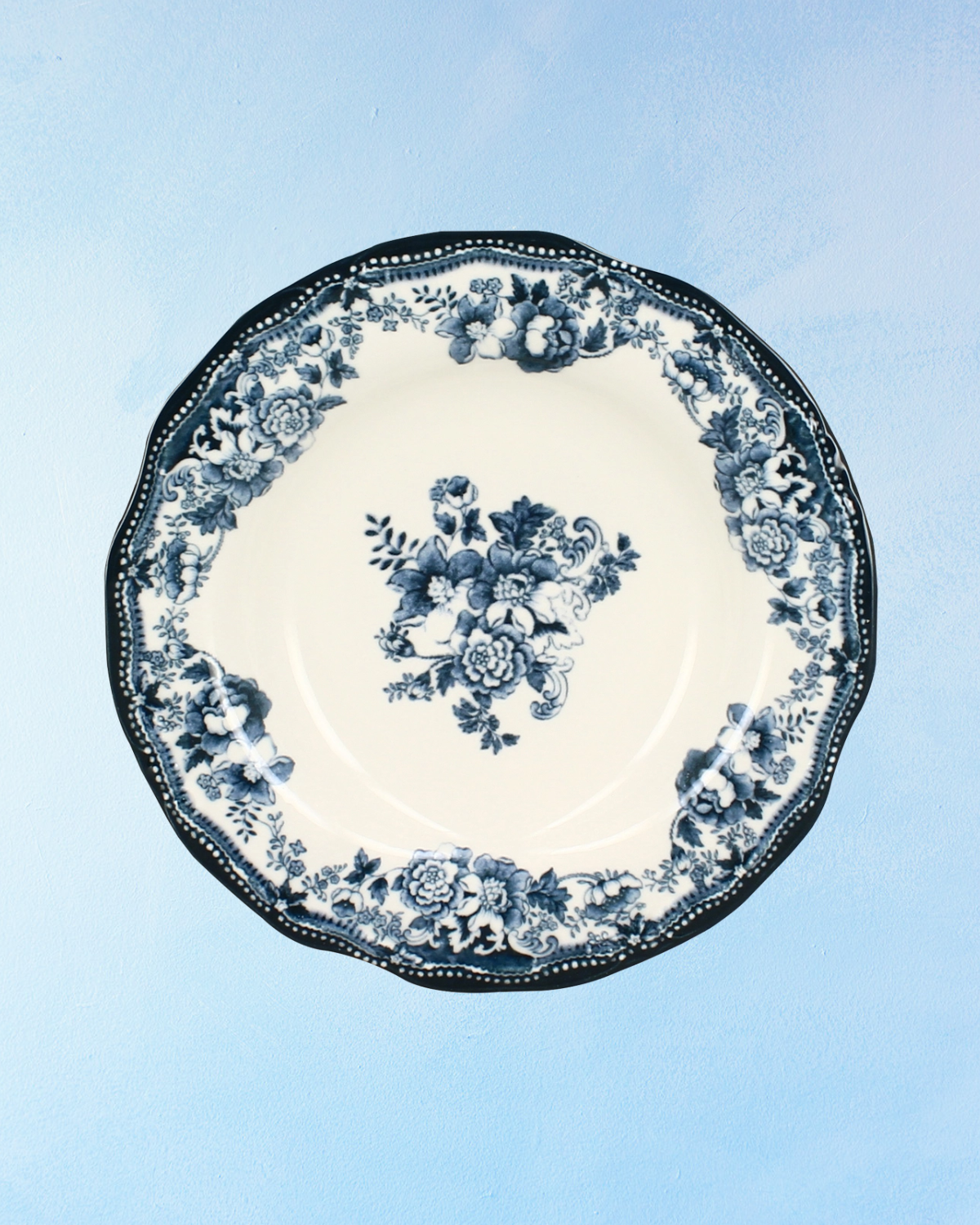 dinnerware - blue faustine - deep plate