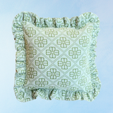pillow - jacquard blue floral