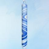candle - taper - blue marble