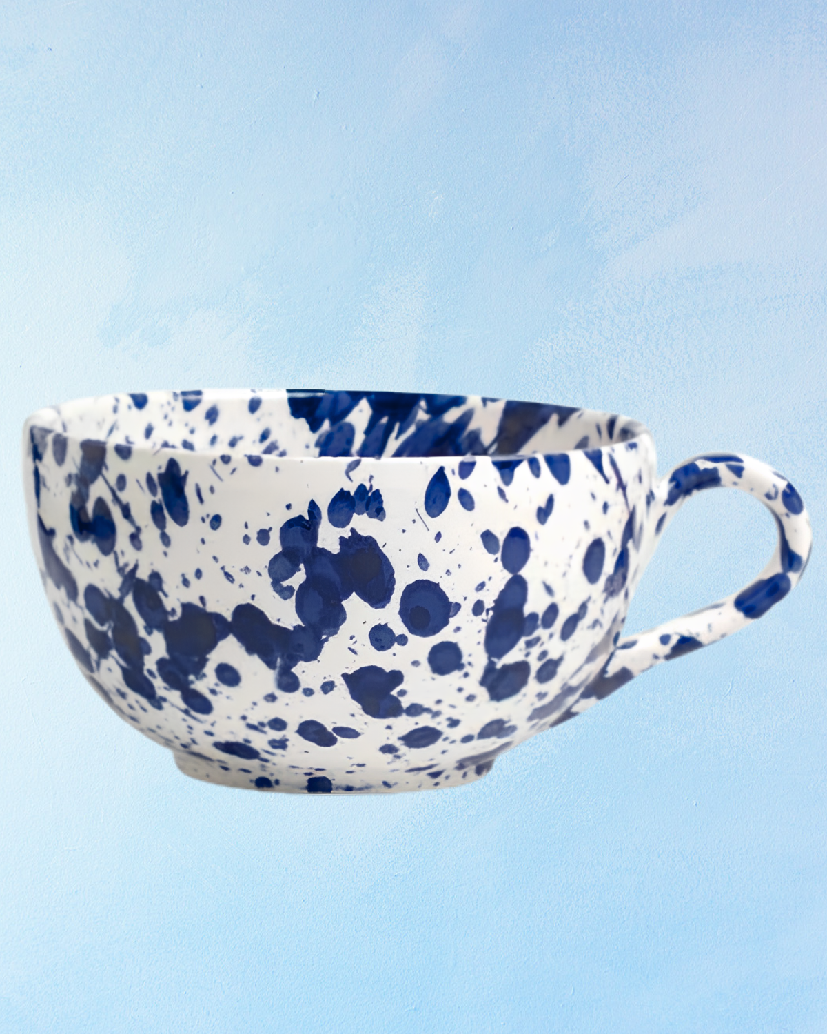 ceramic  - blue persia splatter mug