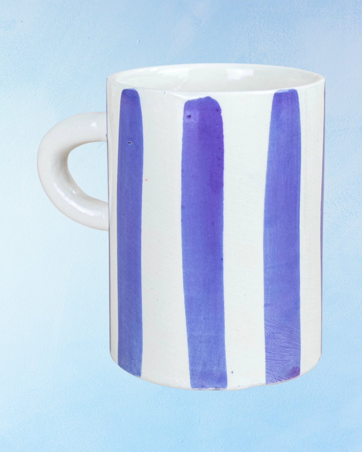 ceramic mug - blue stripes