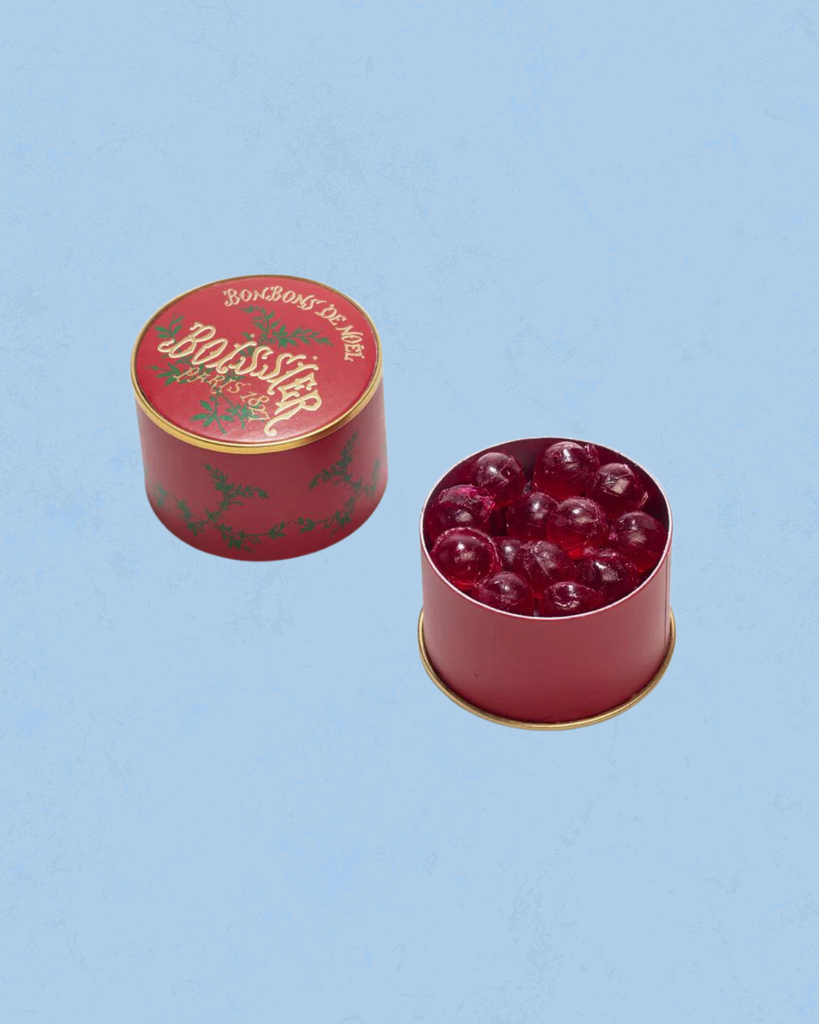 french bonbons powder box - cherry