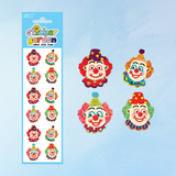 sticker sheet - sparkle clowns