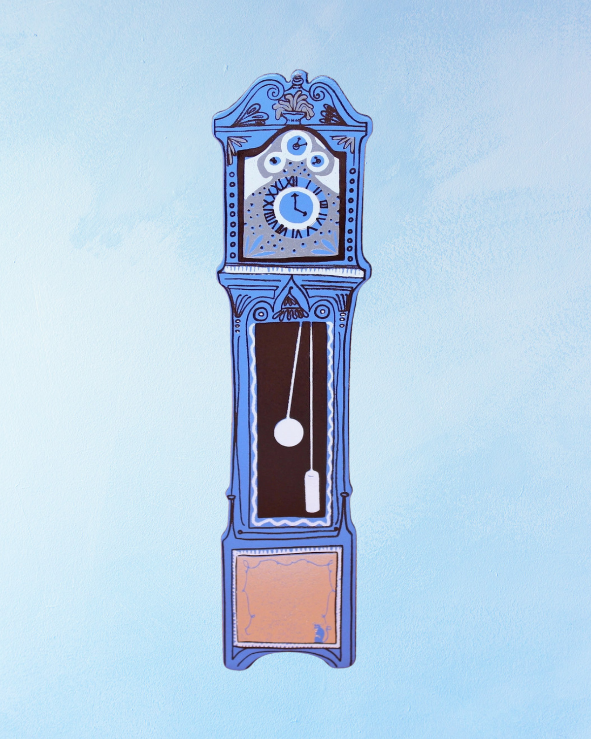 bookmark - grandfather clock