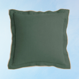 pillow - linen bottle green