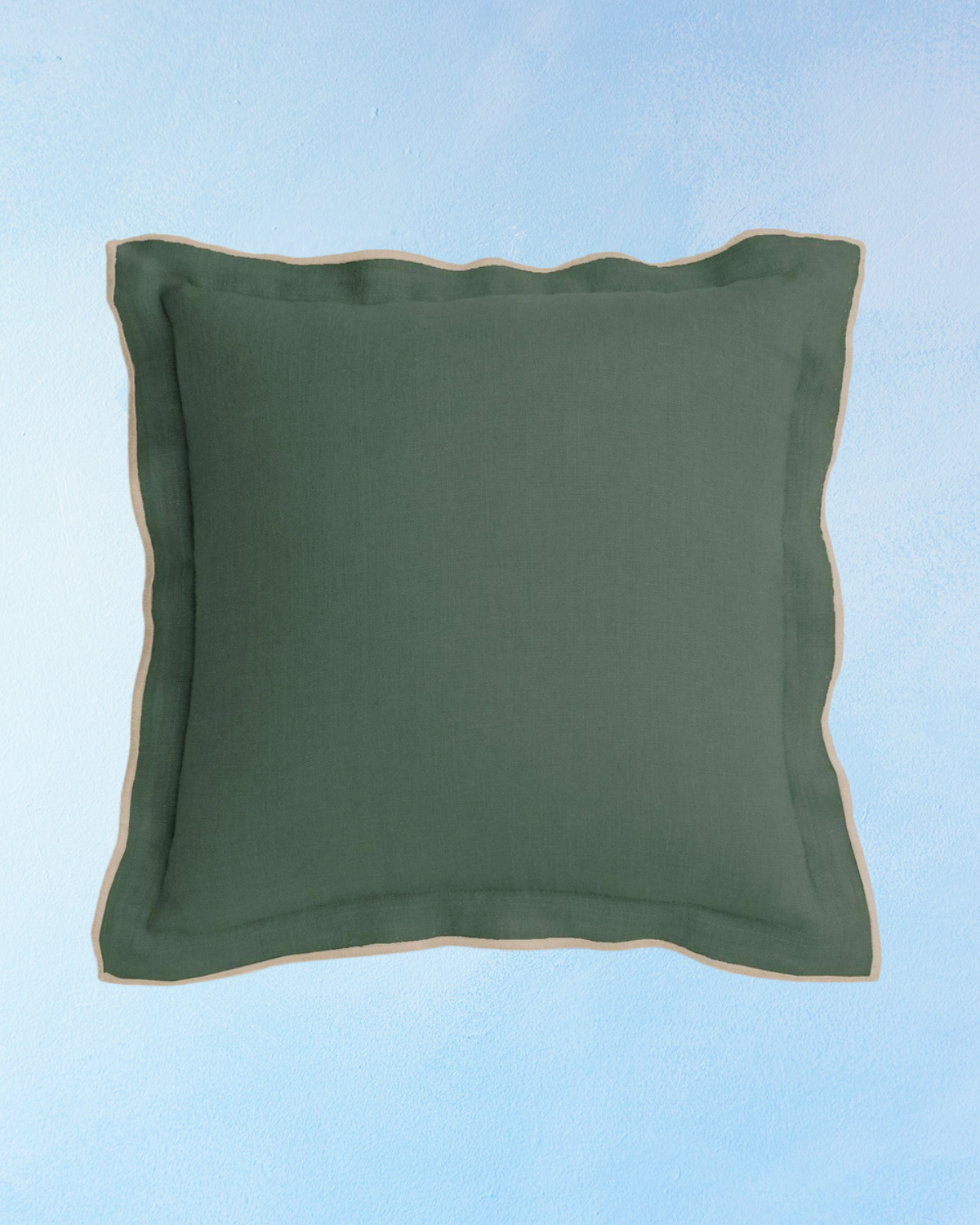 pillow - linen bottle green