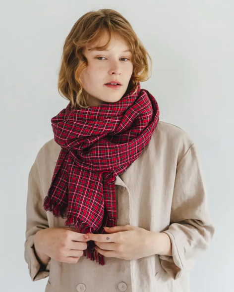 plaid roserie scarf