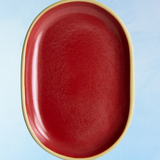 stoneware - tray: cherry red