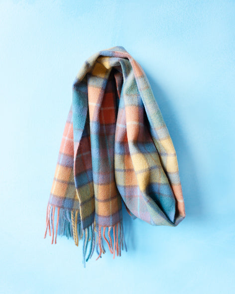 kids lambswool scarf - buchanan antique tartan