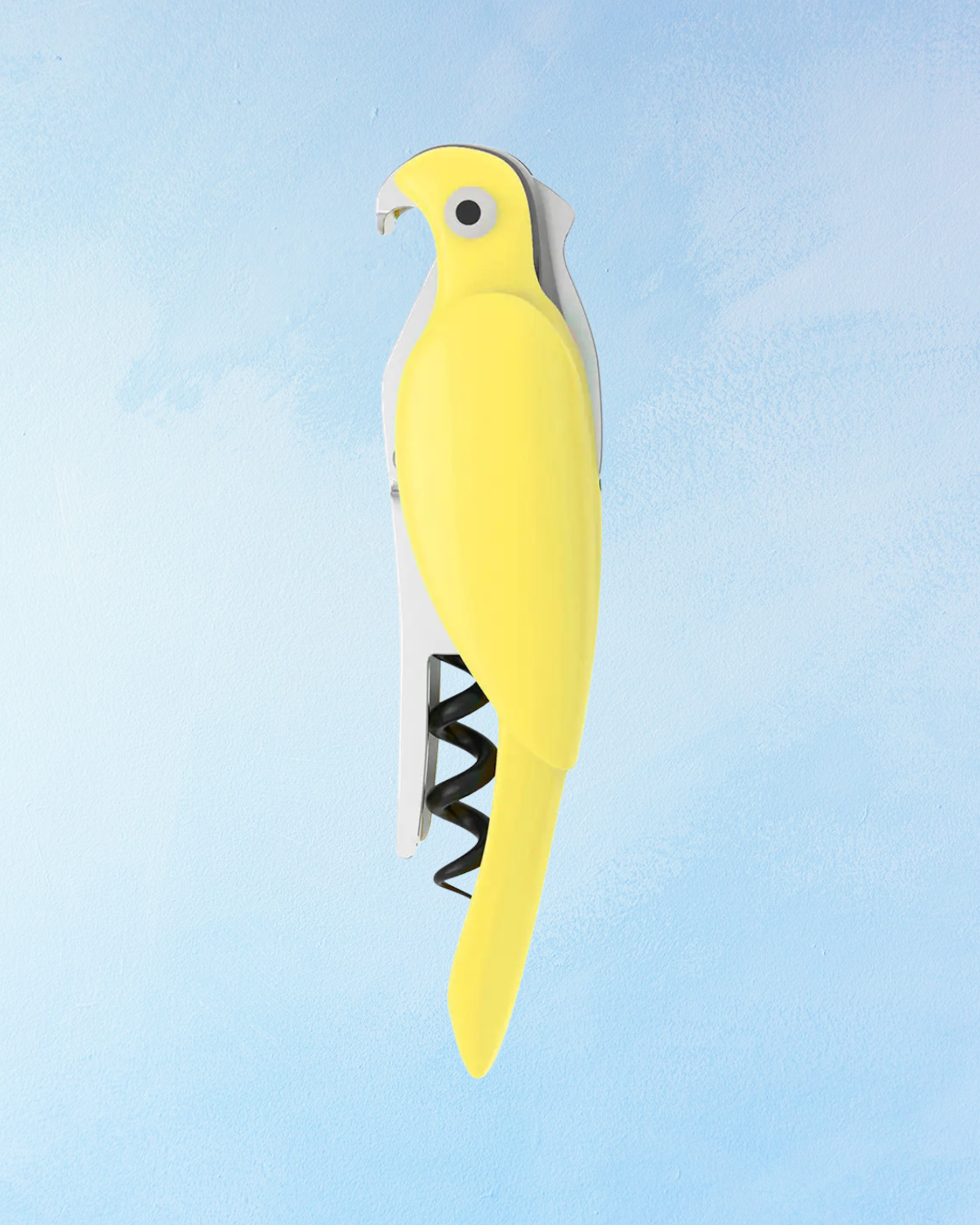 bottle opener - budgie: yellow