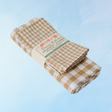 placemat and napkin set - beige buffalo check