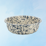 enamelware - bundt pan: blue splatter