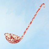 enamelware - ladle: red splatter