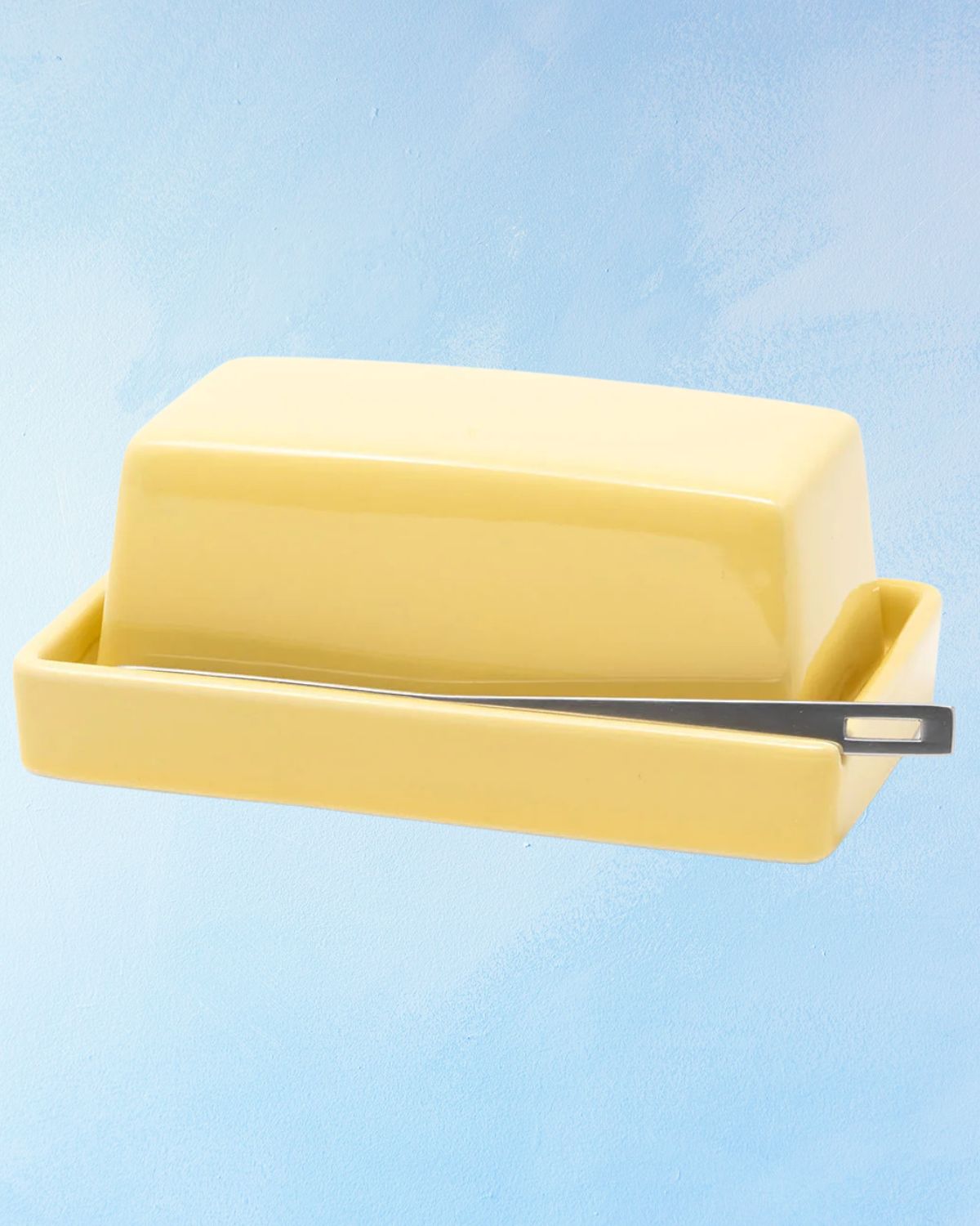 ceramic butter dish - banana