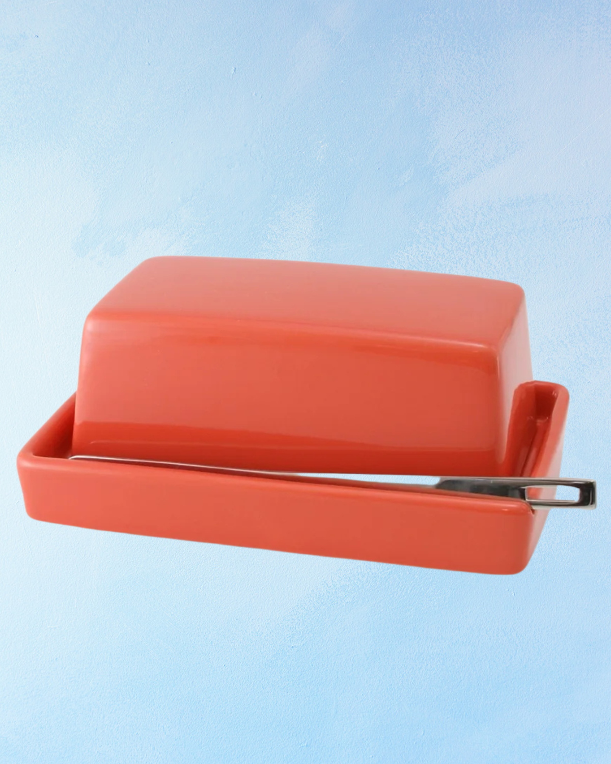 ceramic butter dish - carrot
