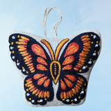 ornament - embroidered butterfly