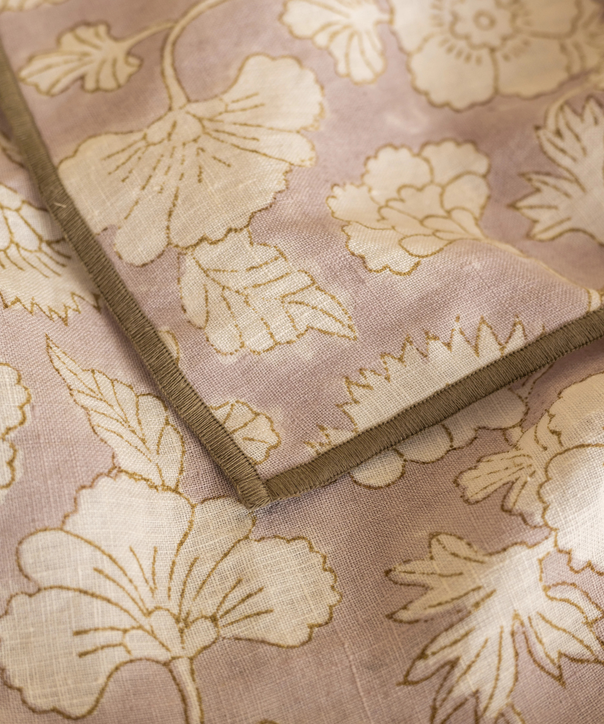 tablecloth - linen camellia pink (two sizes)