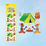 sticker sheet - camping mice