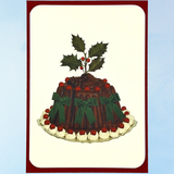 greeting card - christmas plum pudding