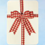 greeting card - gingham bow