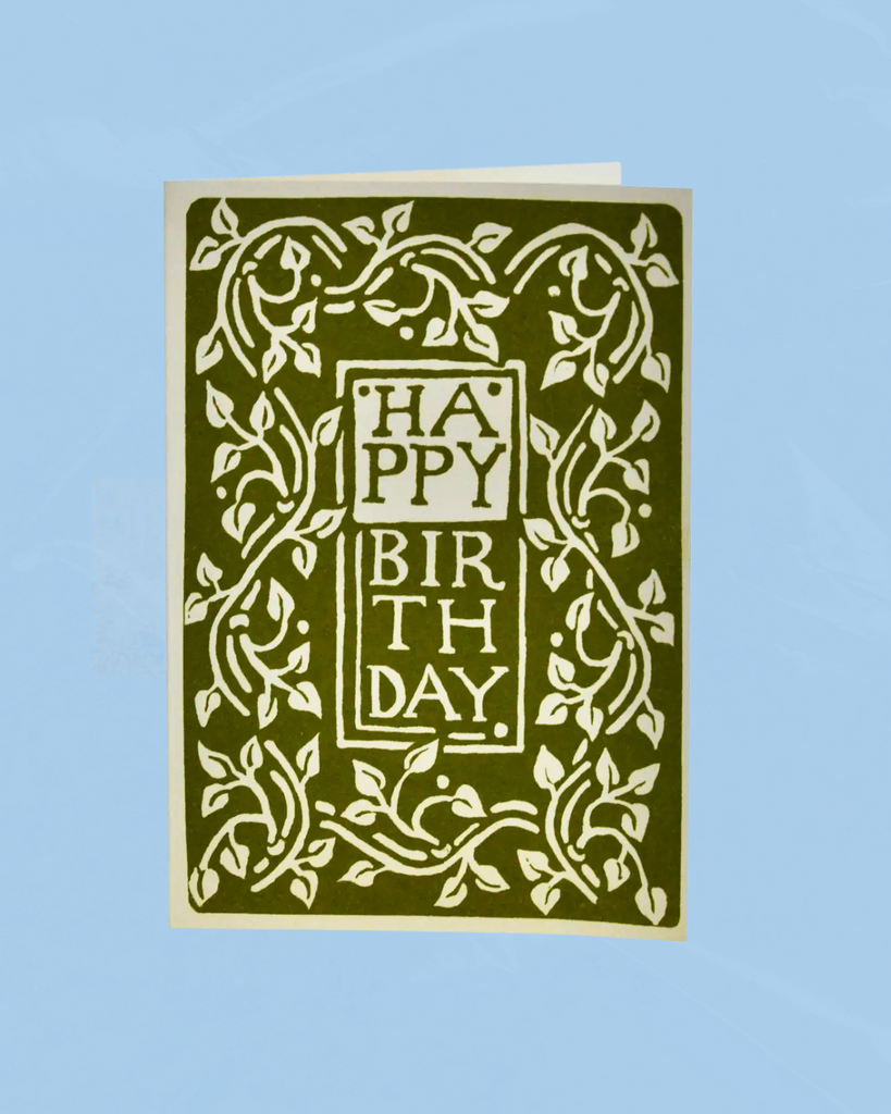 greeting card - happy birthday vines