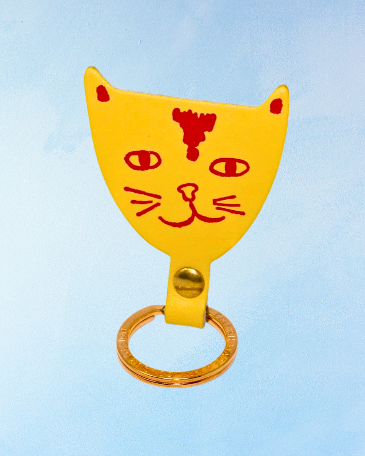 keychain - cat's head (assorted colours)