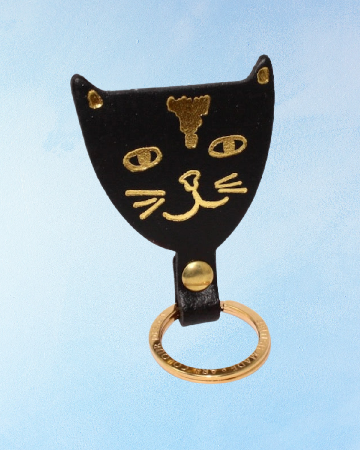 keychain - cat's head (assorted colours)