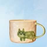 Mug en céramique - chat vert