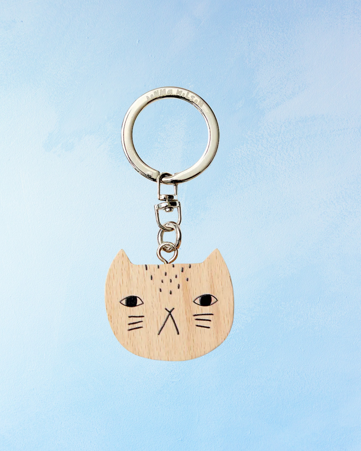 keychain - frownie cat