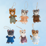 ornament - felt cats (multiple styles)