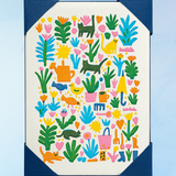 greeting card - cats in the garden (5 pack)