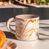ceramic - marbled terracotta mug