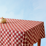 tablecloth - linen chequered