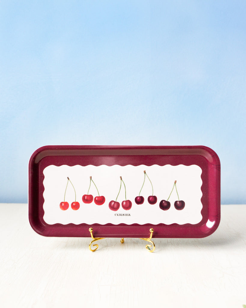 birchwood tray - small - cherries