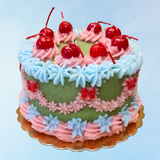 bougie - nourriture : gâteau aux cerises