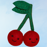 cat toy - cherries on top! (with catnip)