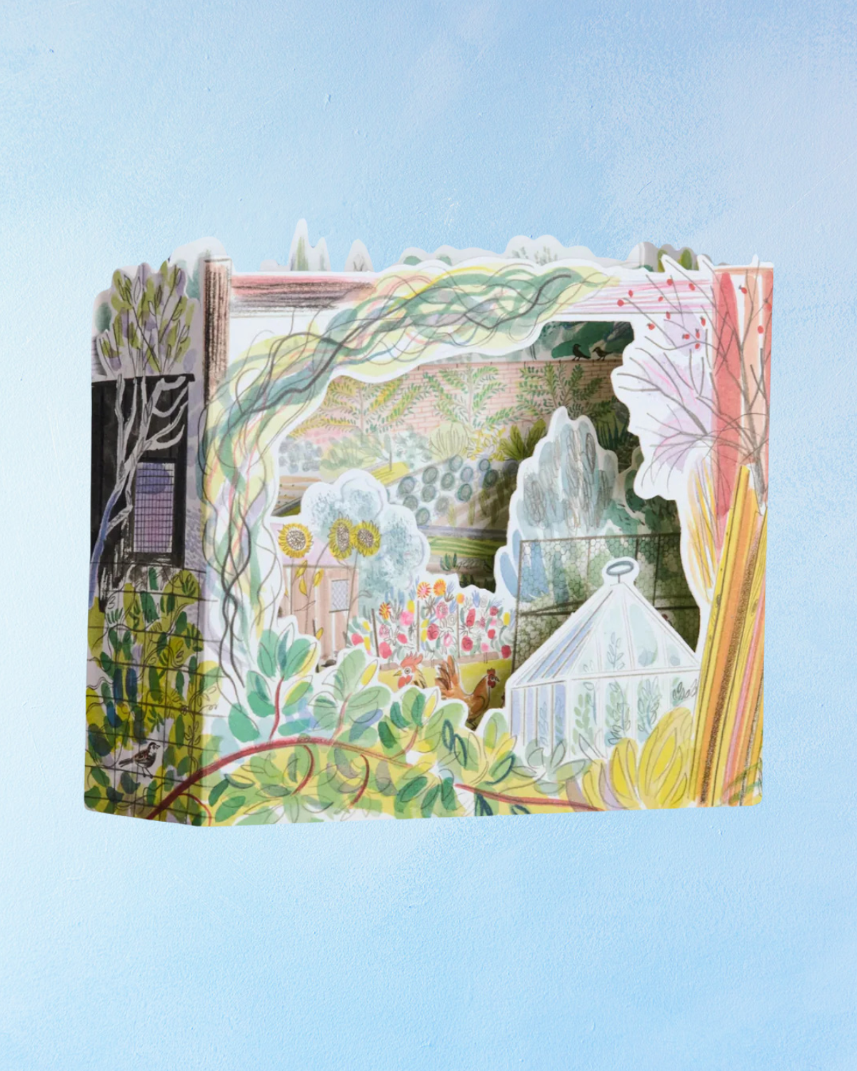 greeting card - chicken allotment (stand-up)