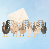 greeting card - concertina chicken