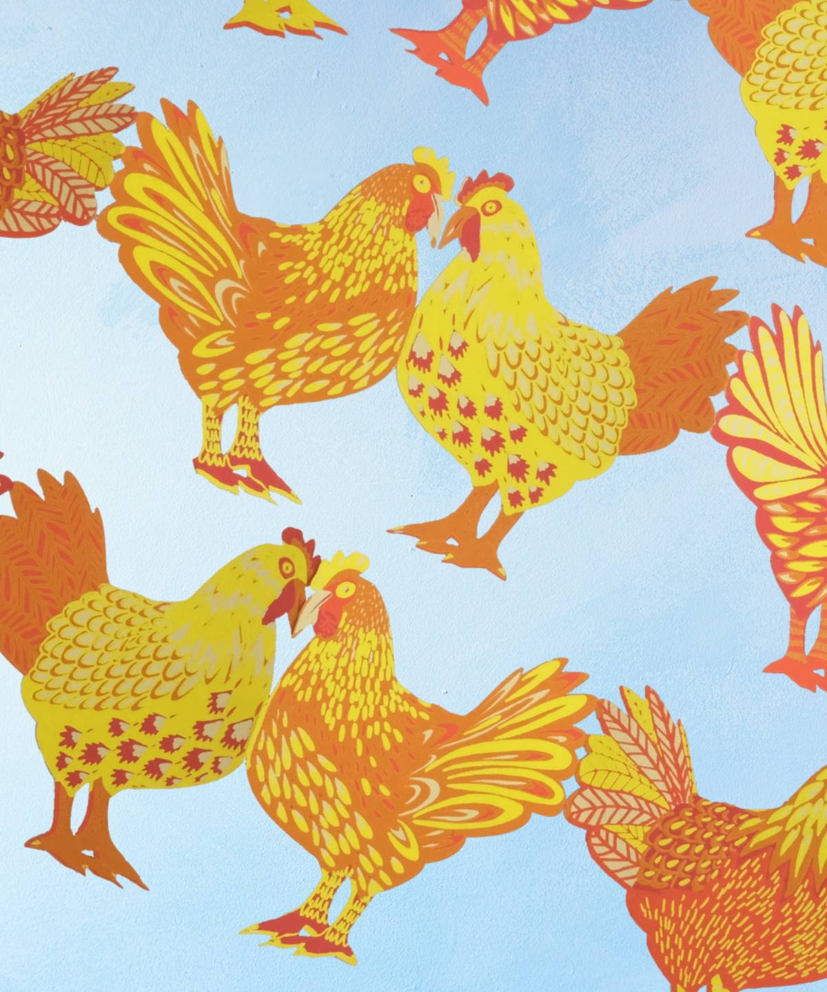 guirlande - concertina de poulets