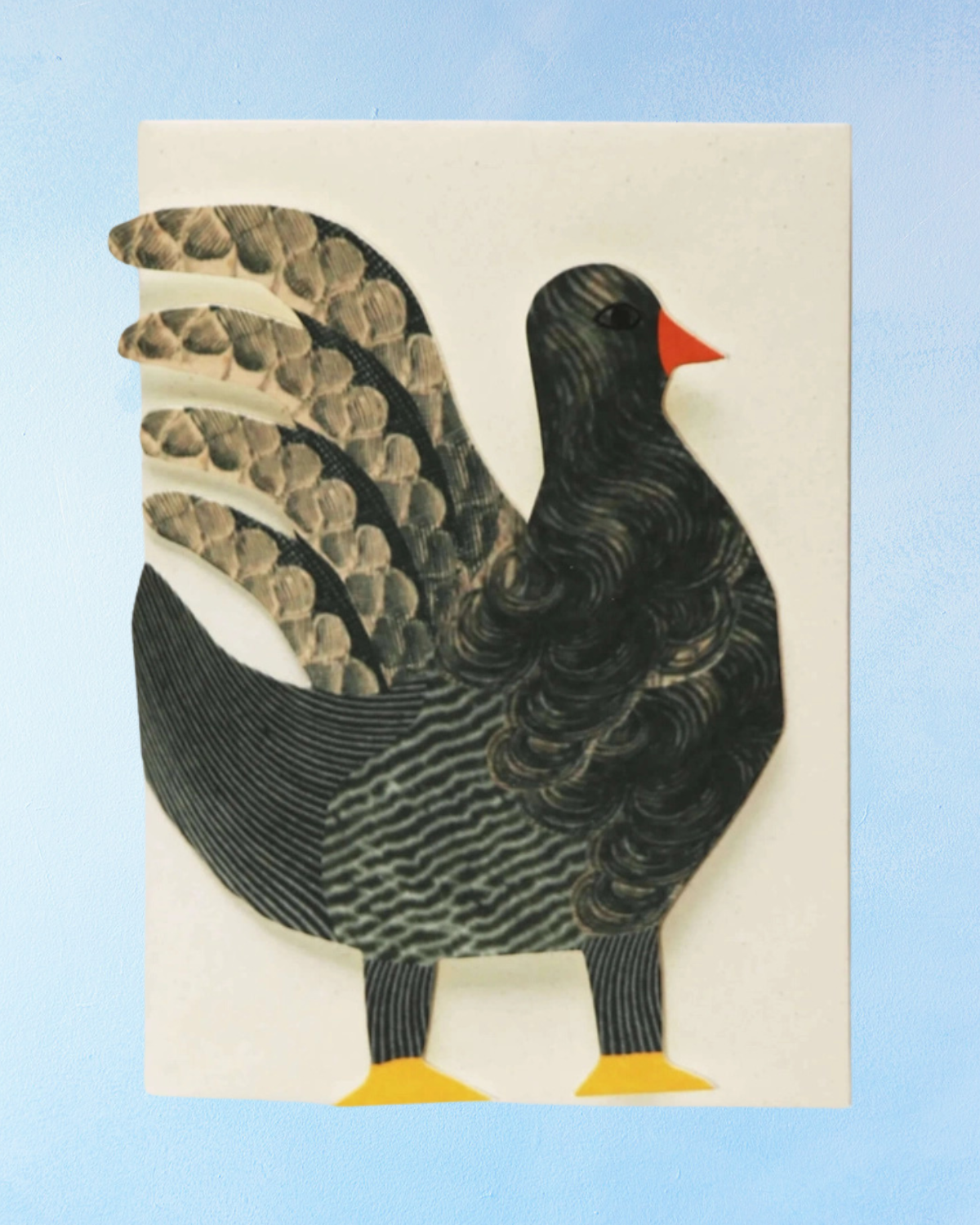 greeting card - chicken concertina