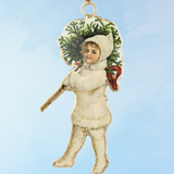 ornament - snow child with tree
