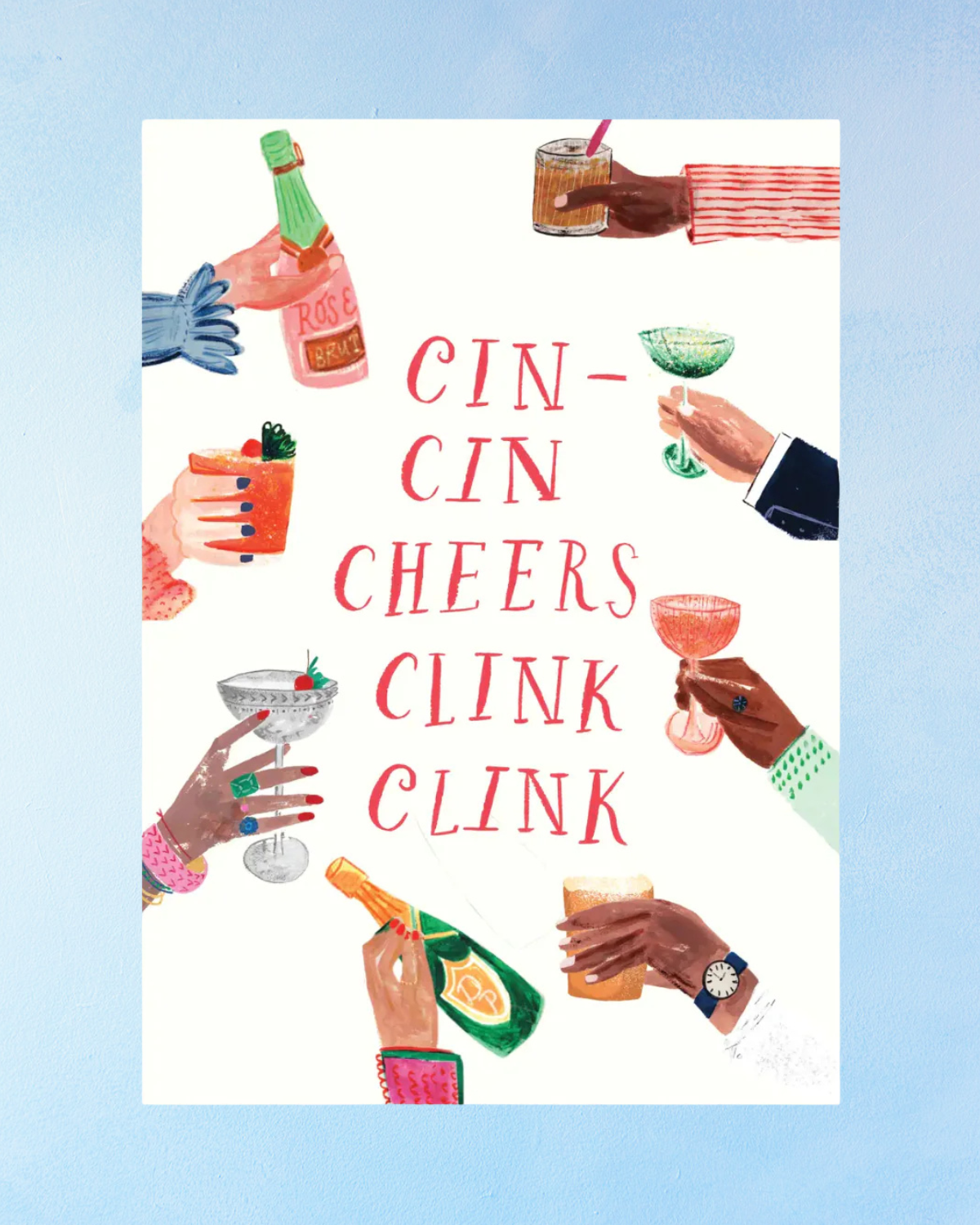 greeting card - cin cin cheers