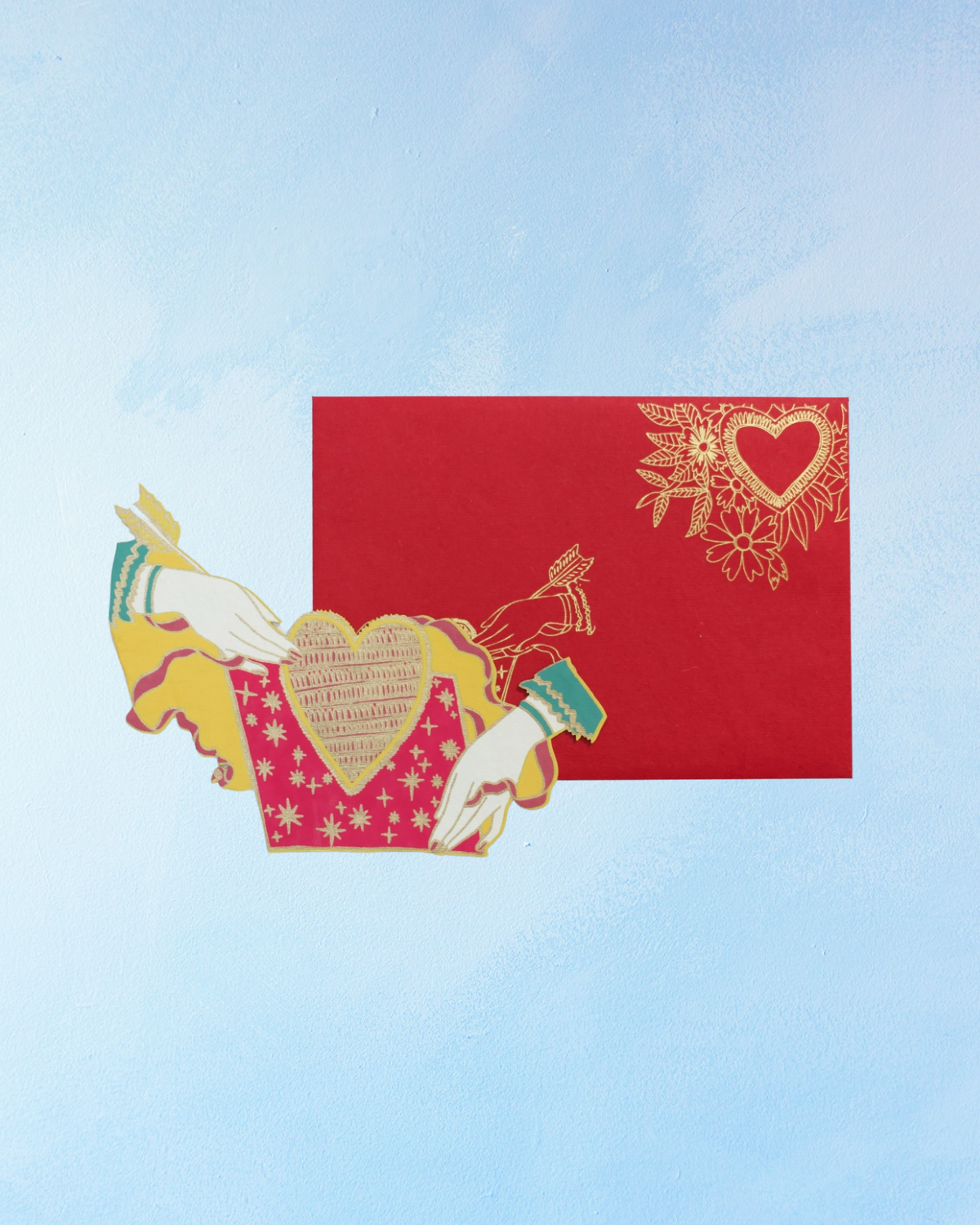 greeting card - heart & hands
