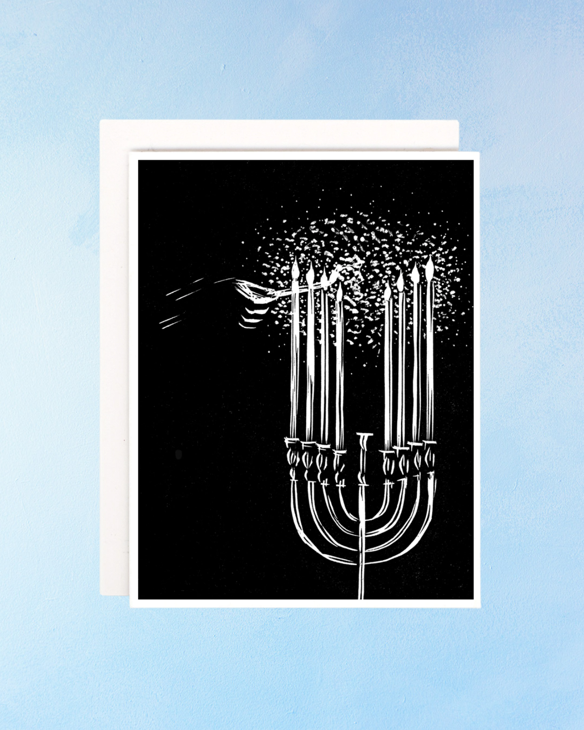 greeting card - menorah winter holidays