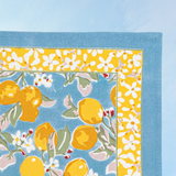 tea towel - citron blue and yellow
